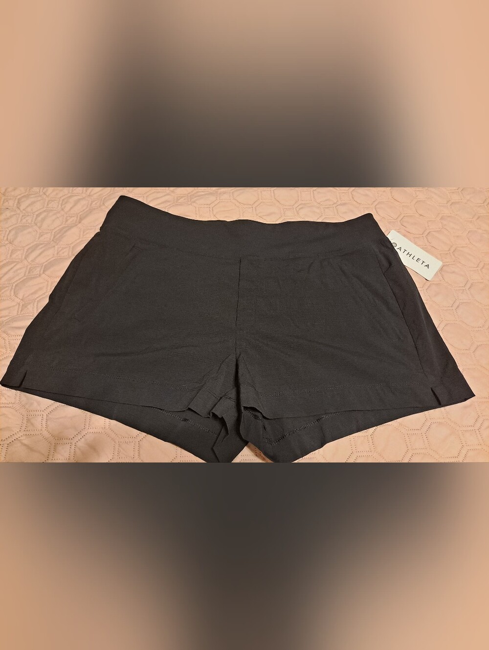 Athleta Women's Black Athletic Shorts with Wide Waistband Sz 18 NWT